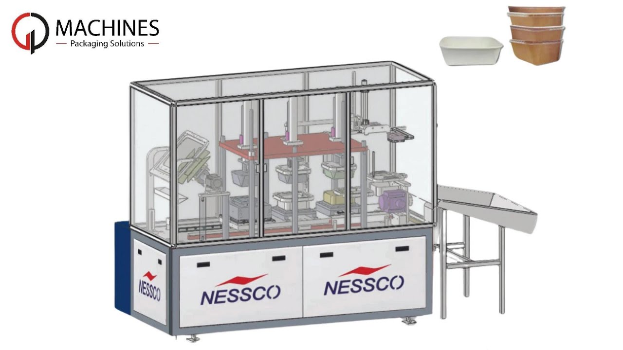 Macchina per la produzione di ciotole rettangolari di carta GPMachines