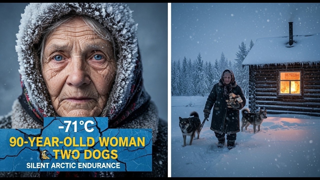 90-Year-Old Woman and Two Dogs vs Polar Bear | Survival in –71°C ❄️🐻‍❄️