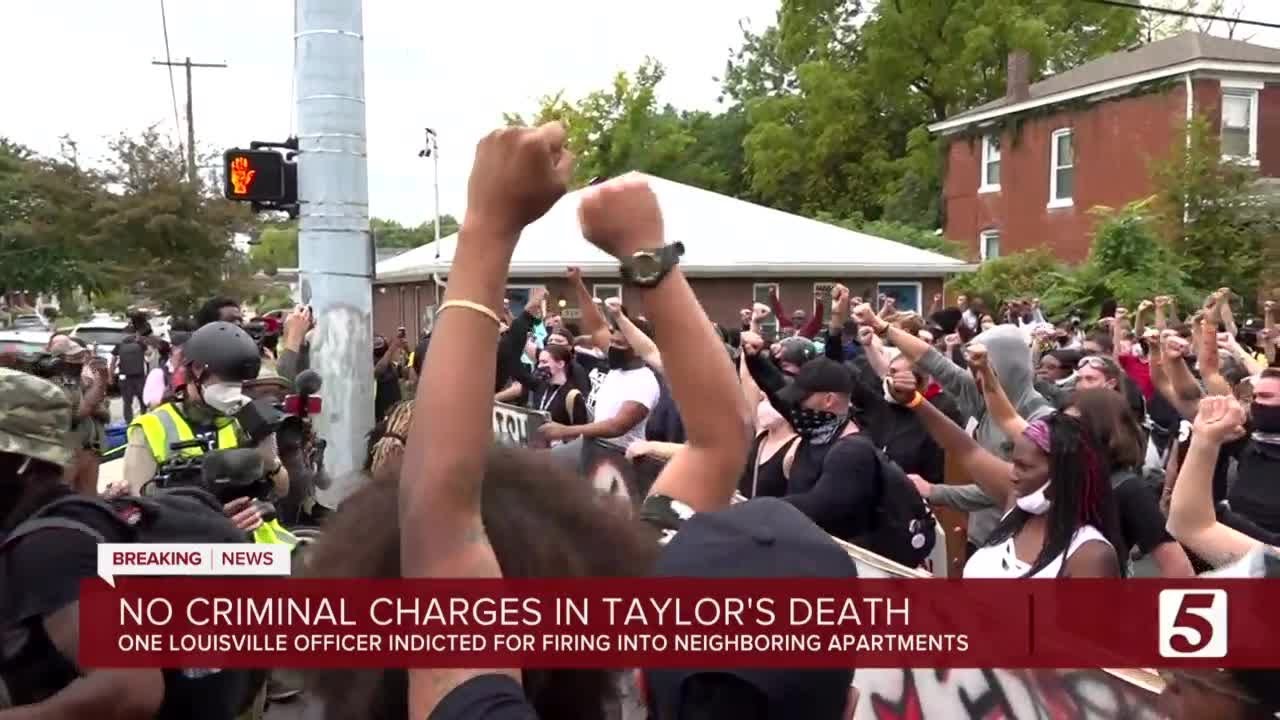 Activists protest charges in Breonna Taylor's death