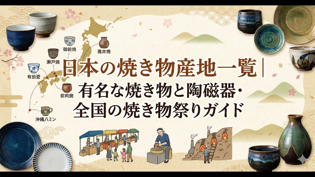 【保存版】日本の焼き物産地一覧｜有名な焼き物と全国の陶器市を徹底解説