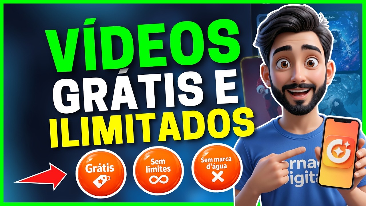 ATUALIZOU! Nova IA Gera V&iacute;deos GR&Aacute;TIS e ILIMITADOS, Sem Cr&eacute;ditos e Sem Marca D'&aacute;gua (GenV)