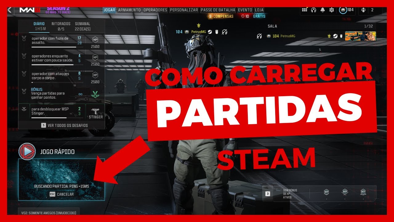 WARZONE N&Atilde;O ENCONTRA PARTIDA - COMO RESOLVER? [4K-60FPS]