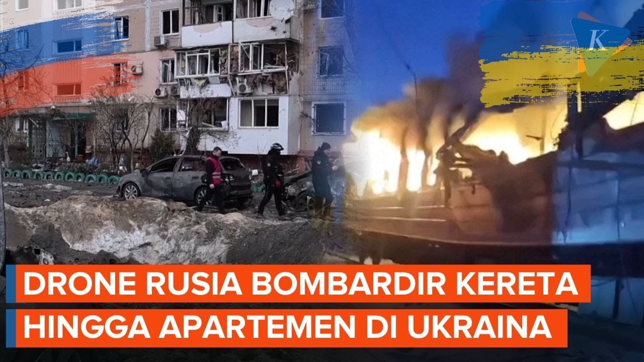 Pekan Mencekam di Ukraina, Serangan Drone Rusia Hanguskan Kereta hingga Apartemen