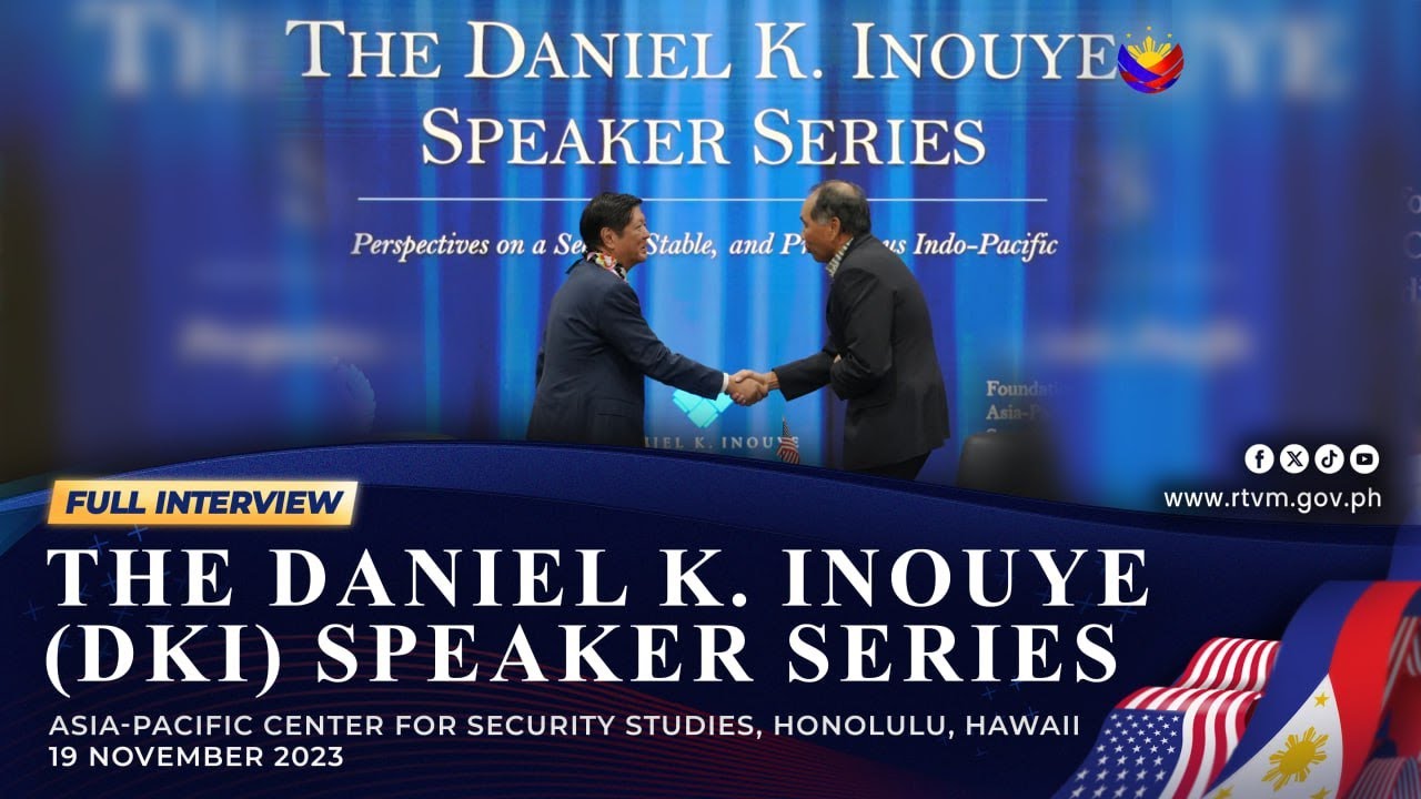 The Daniel K. Inouye (DKI) Speaker Series with PH President Marcos Jr. (Interview) 11/19/2023