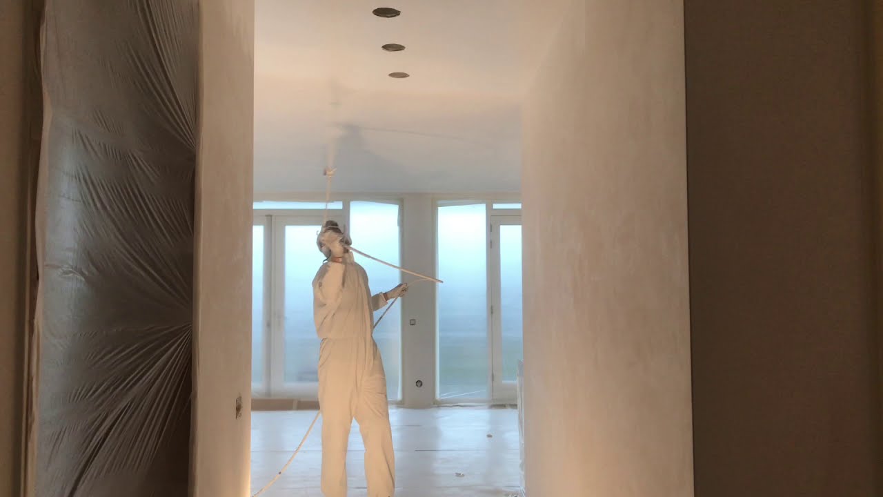 275m2 airless latex spuiten appartement.
