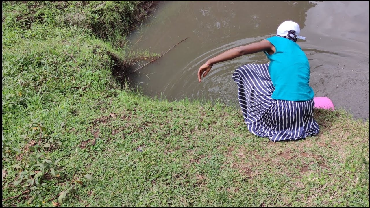 How I Fetch Water for the Cows from a deep Open Dam here in the village