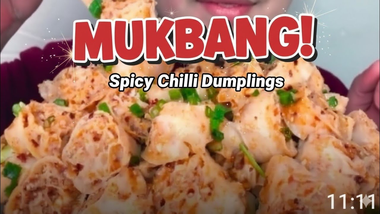🔥Spicy Dumplings Eating Show | Extreme Chewy ASMR Sounds 😋🥟 | Delicious Mukbang
