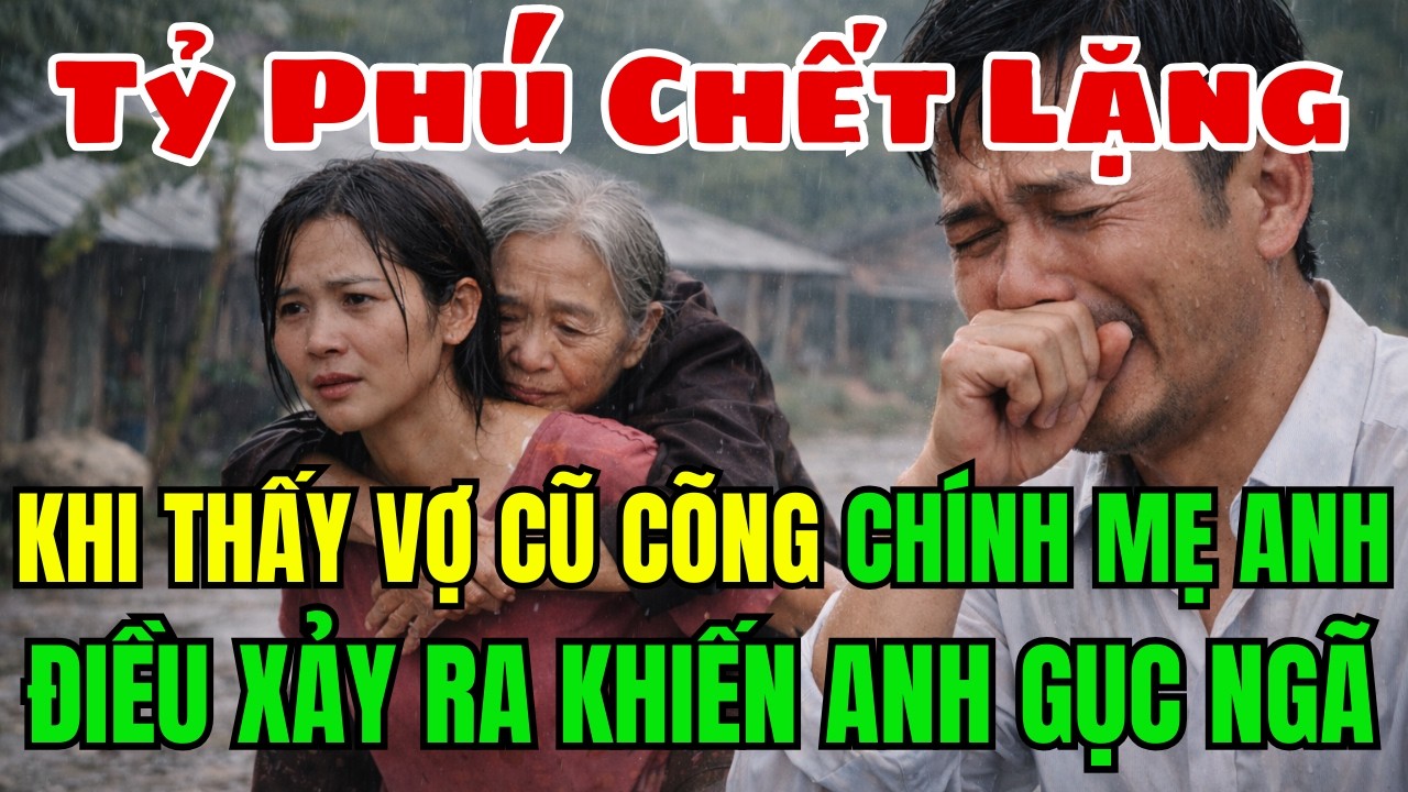 Giữa Cơn Bão Dữ, Tỷ Phú Chết Lặng Khi Thấy Vợ Cũ Cõng Chính Mẹ Anh — Điều Xảy Ra Khiến Anh Gục Ngã