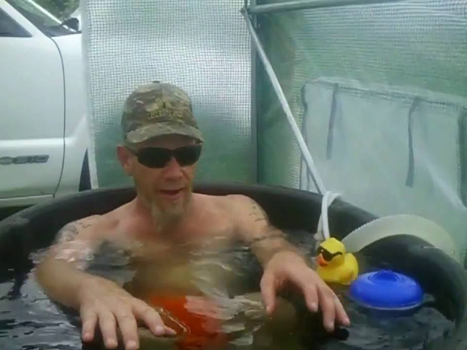 Off Grid Japanese Soaking Tub and Greenhouse Spa