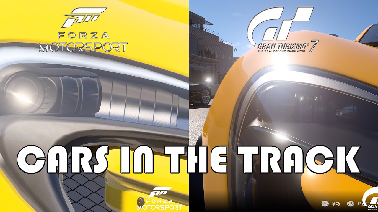 Forza Motorsport 2023 vs Gran Turismo 7 Comparison Graphics - Cars in the Track Model and Rendering