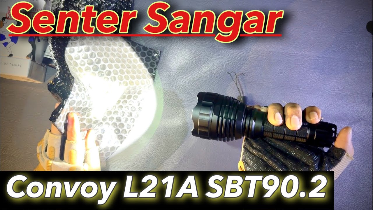 LED SBT90.2 di Senter Convoy L21A dan L21B Sorot Jauh Super Terang