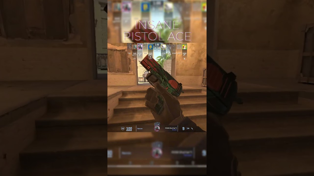 🔥 INSANE PISTOL ACE with P2000! 5K CLEAN! 💀🎯 #clutch   #cshighlights   #csgomoments   #counterstrike