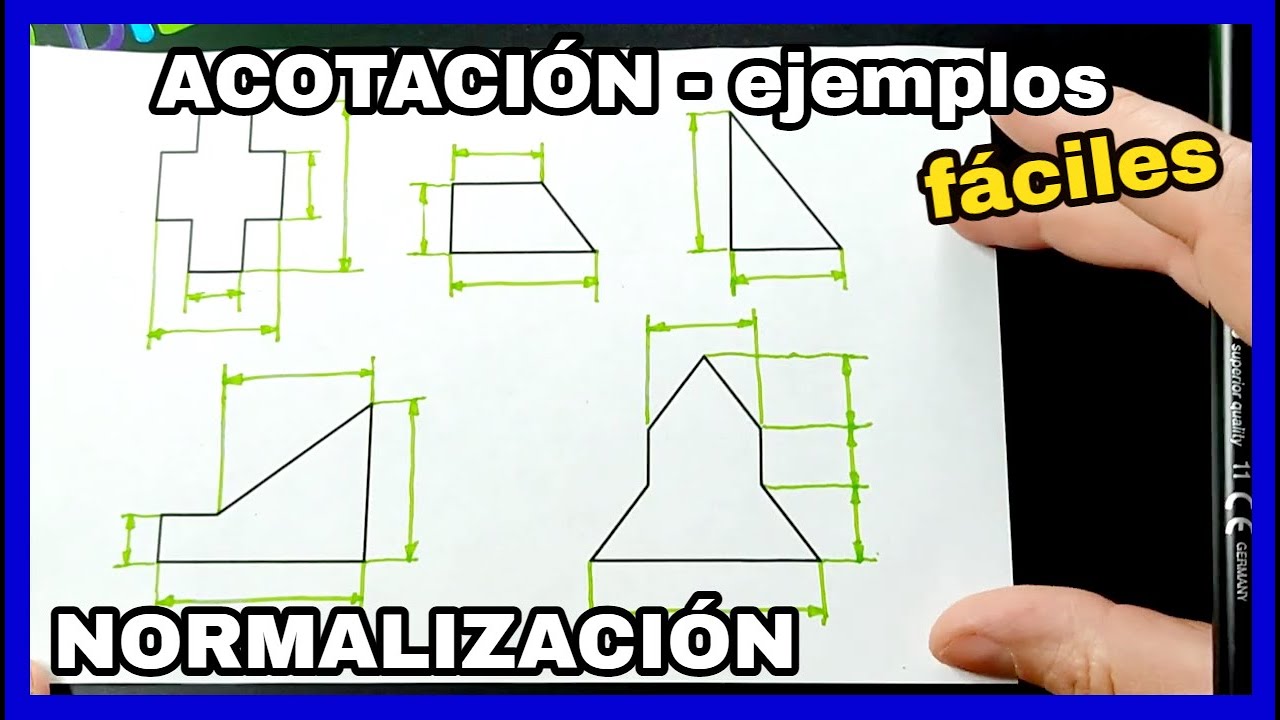Acotación - figuras sencillas ¿Cómo acotar?🛸🤯 pasos🐾 para acotar