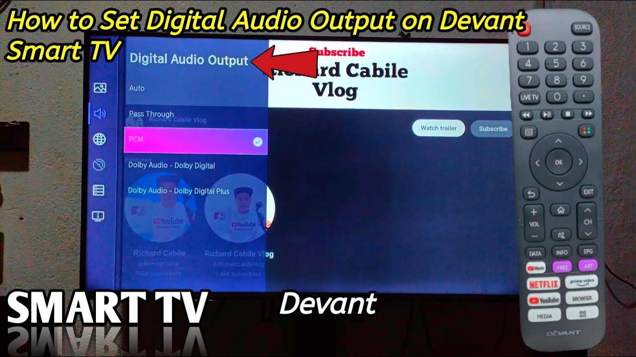 How to Set Digital Audio Output on Devant Smart TV