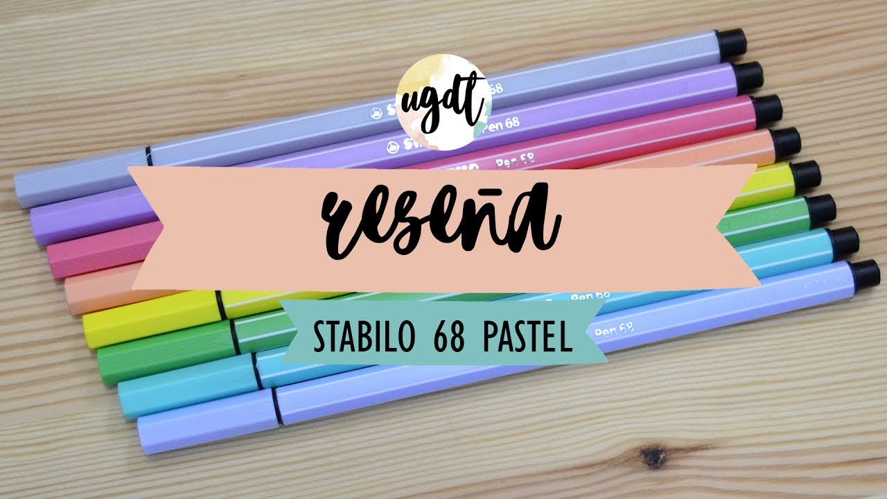 Stabilo 68 Pastel 8 Colores - Review en español - Rotulador acuarelable lettering - UGDT