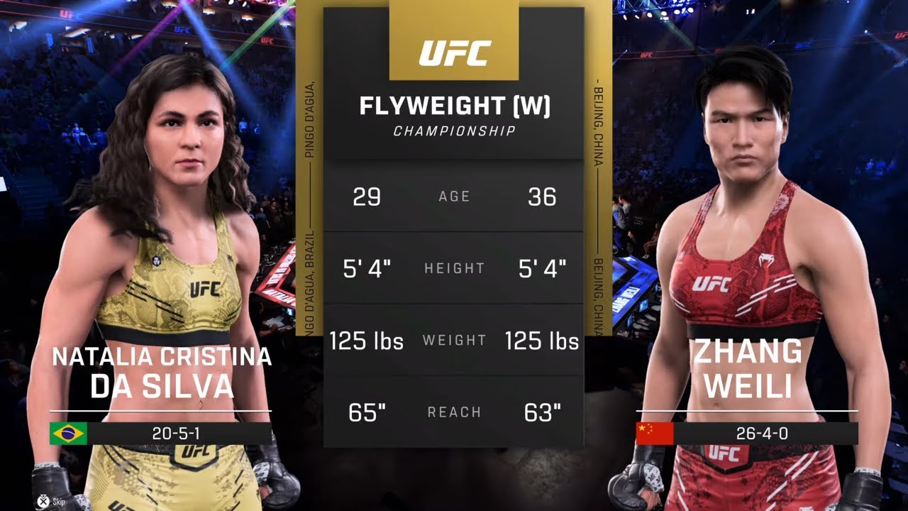 EA Sports UFC 5 Gameplay Natalia Silva vs Weili Zhang