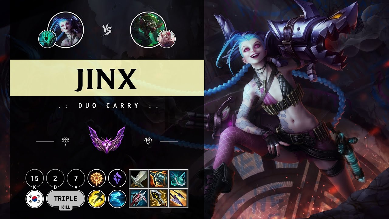 Jinx ADC vs Twitch - KR Master Patch 14.10