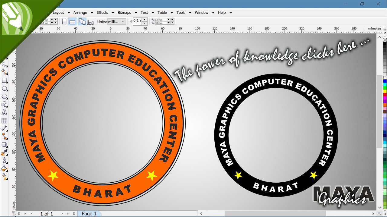 Fit text to path in coreldraw | round logo in coreldraw | Coreldraw tutorial | Basics for Beginners