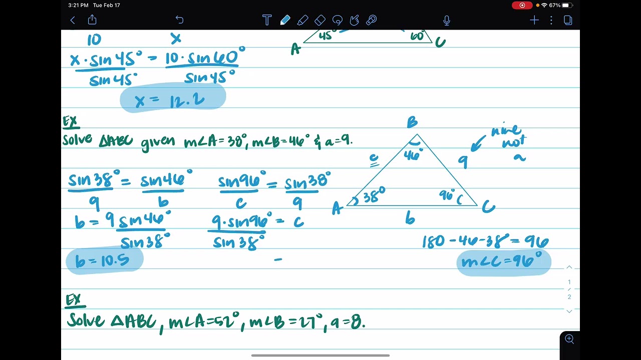 5.5 “Law of Sines”