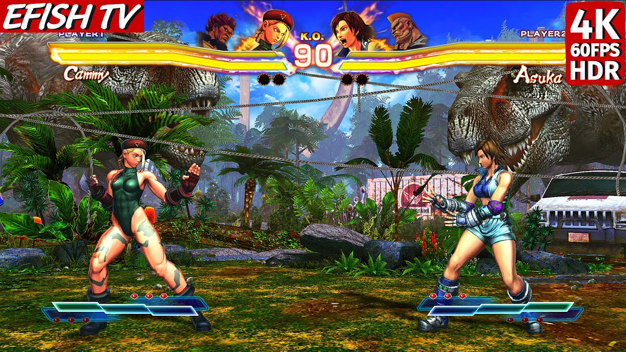 Cammy & Akuma vs Asuka & Jack-X (Hardest AI) - Street Fighter X Tekken