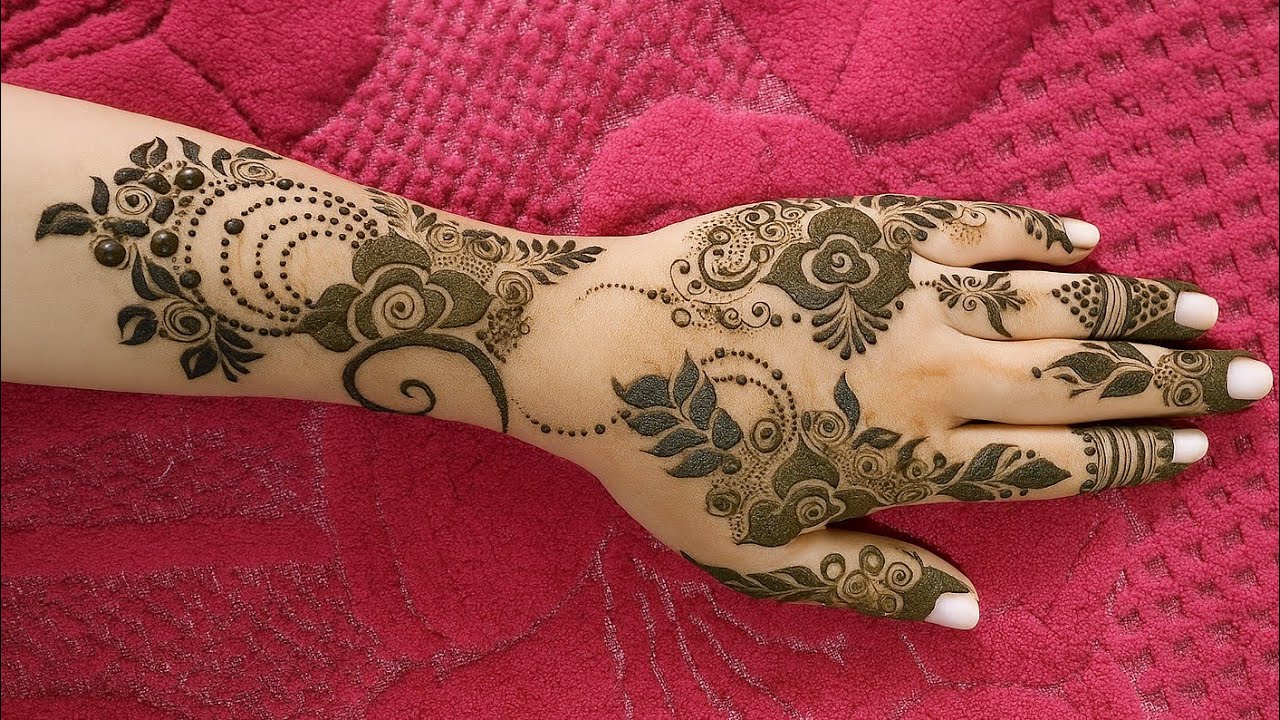 "Latest Rose Dubai Mehndi Design 2025 | Stylish & Simple Back Hand Henna" 
