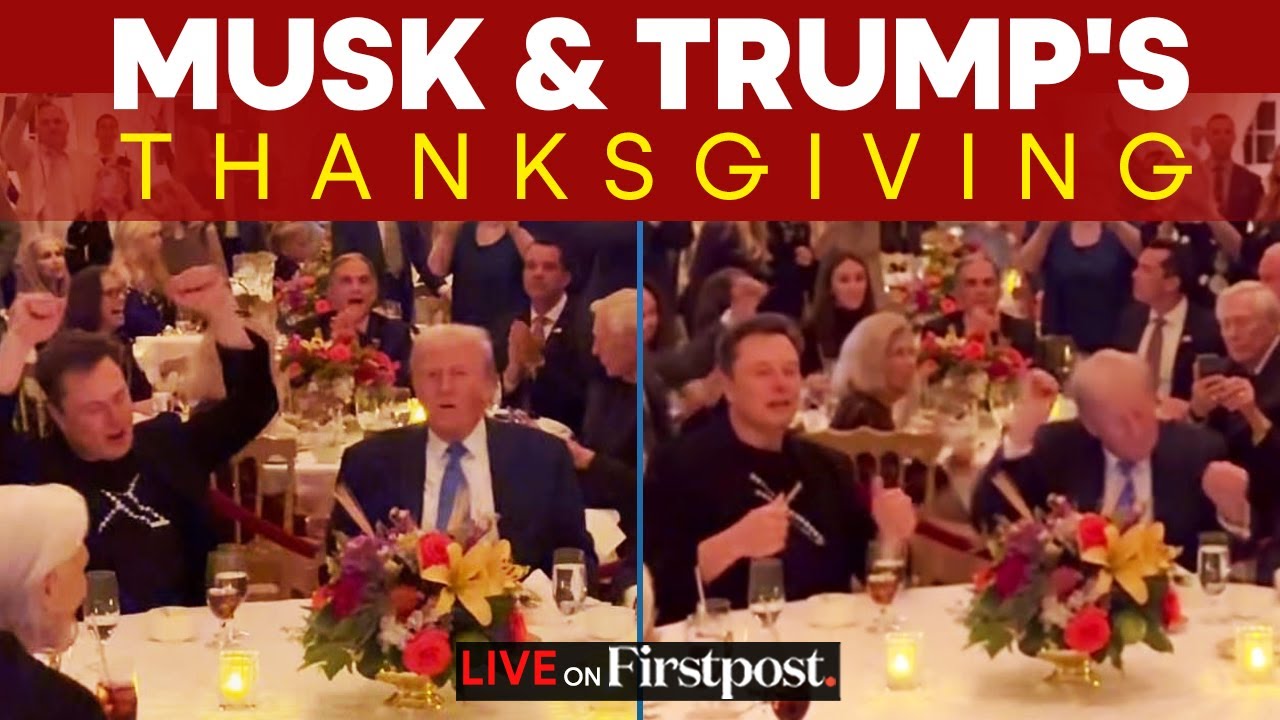 WATCH: Elon Musk and Donald Trump Unite at Mar-a-Lago Thanksgiving Dinner