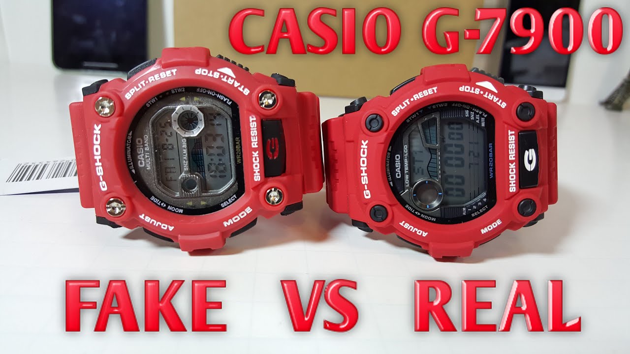 CASIO G-SHOCK G-7900: настоящие часы против подделки — не дайте себя обмануть и купить поддельную...