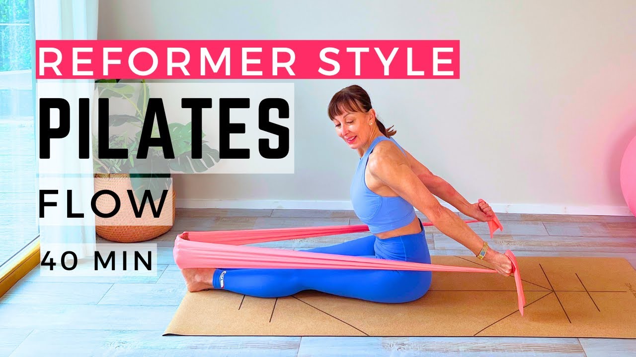 Reformer Style Pilates with Resistance Band Pilates  | 40 Min