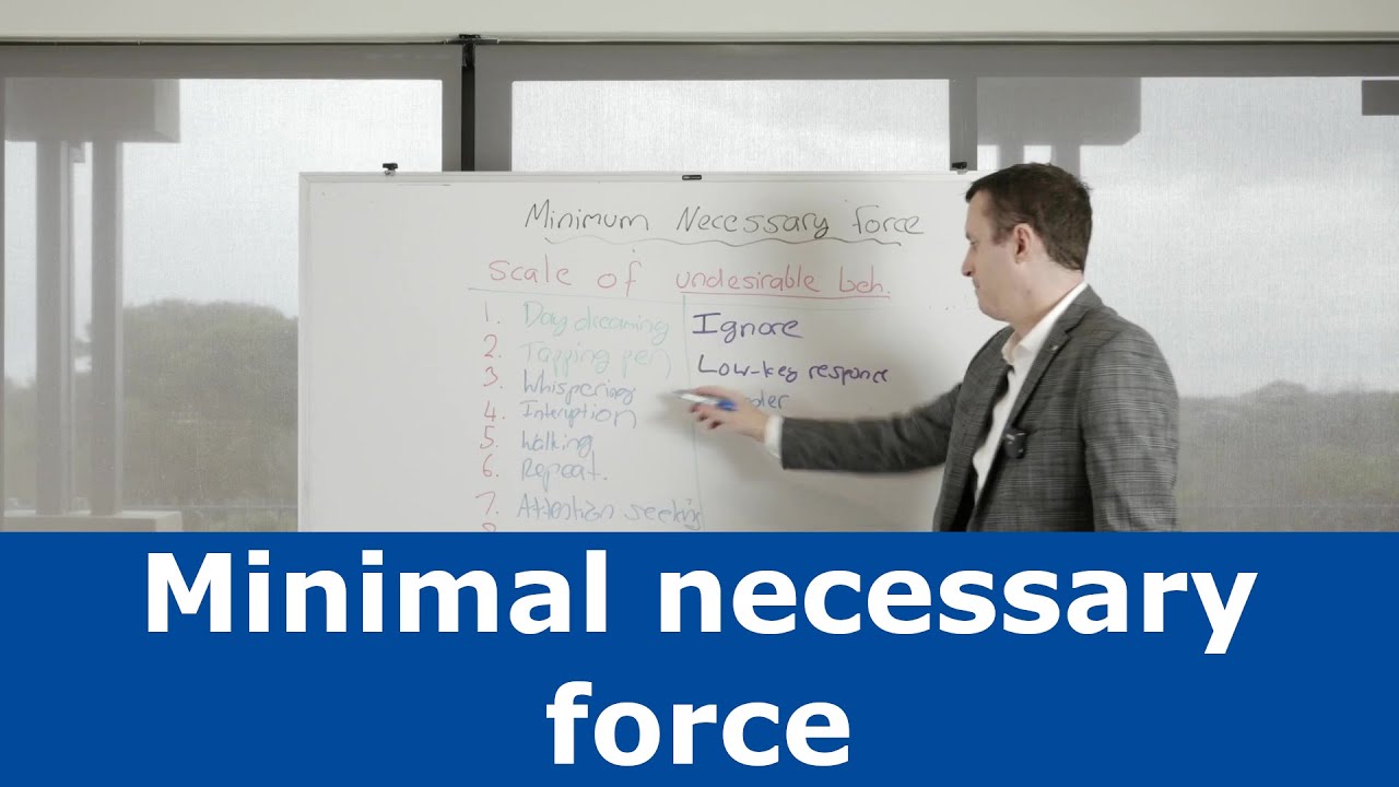 Minimal necessary force