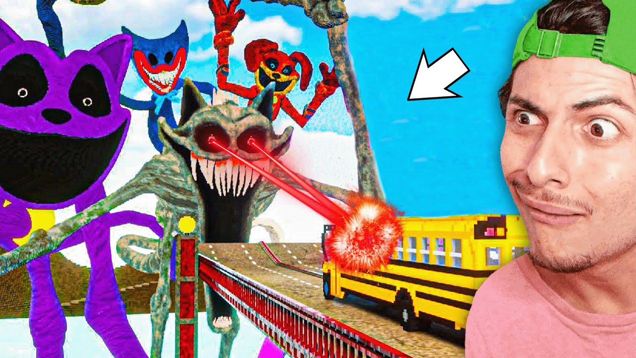 VOITURE vs TOUT LES PERSONNAGES POPPY PLAYTIME 3... (c'est incroyable)
