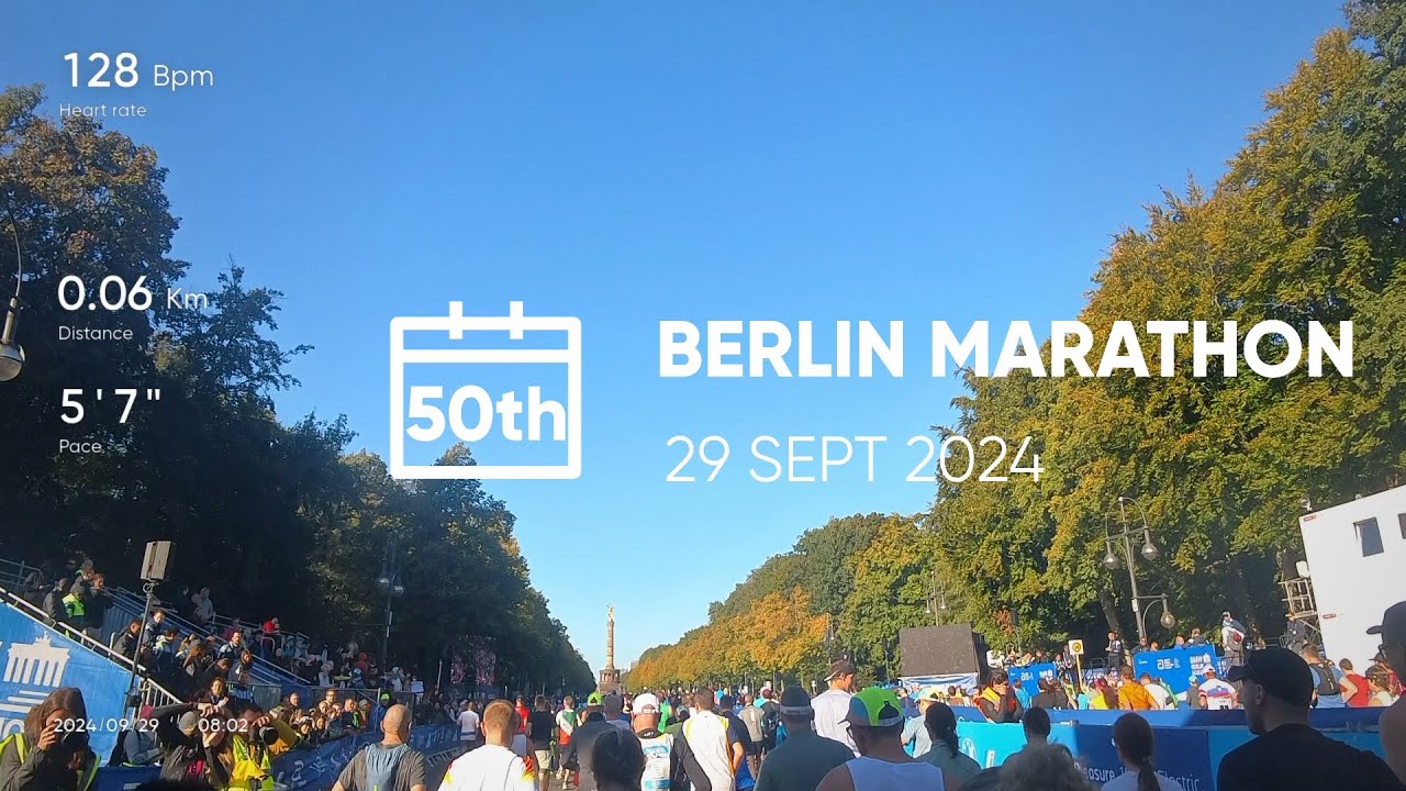 Berlin Marathon 2024! Join me as I run the course. Negative Split but is it a PB?