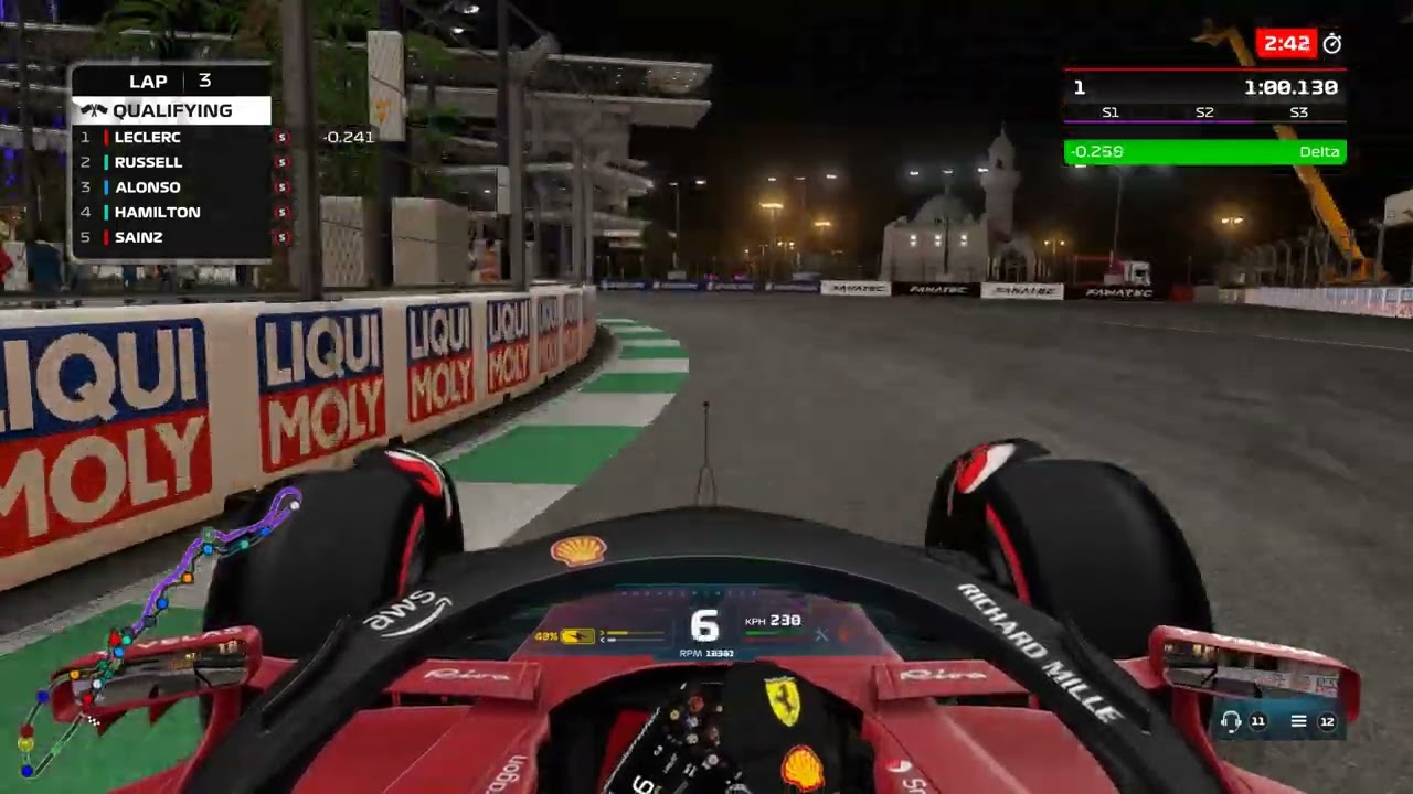 Jeddah Hot Lap on Sprint Race Week-End (low grip)