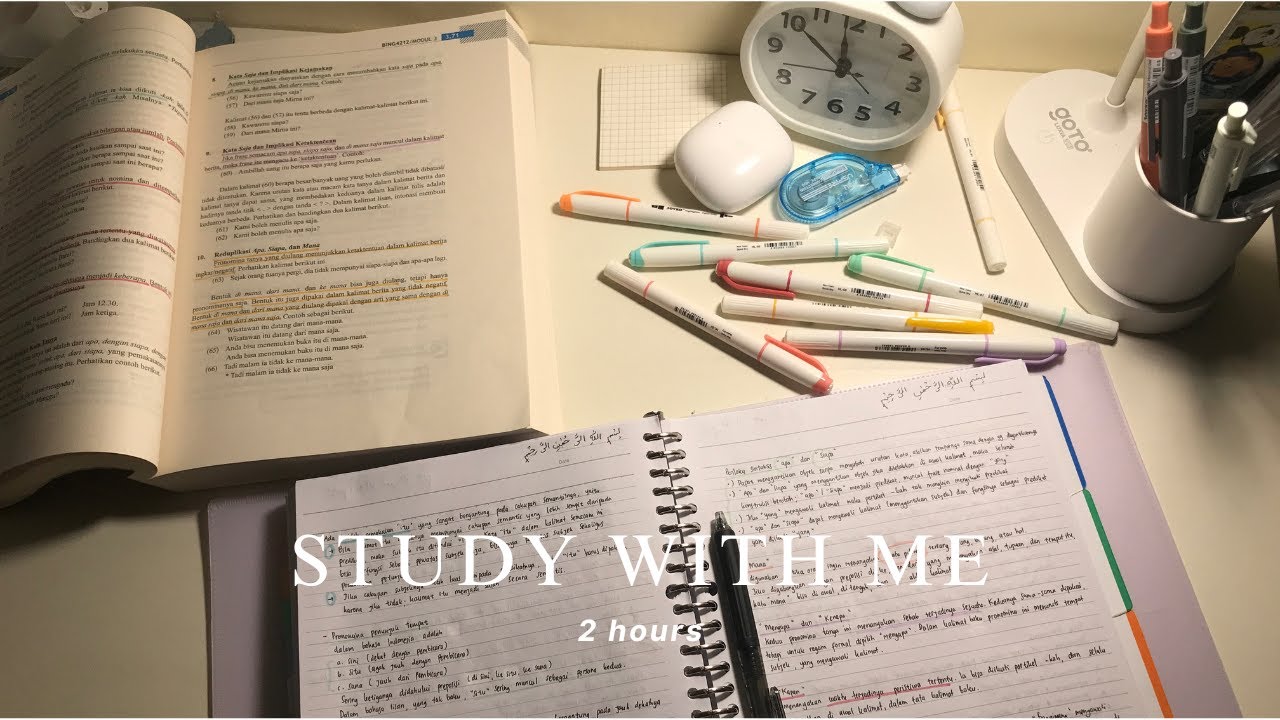 2-HOUR STUDY WITH ME 📚 [no break, relaxing mountain river & forest birds sing with count up timer]