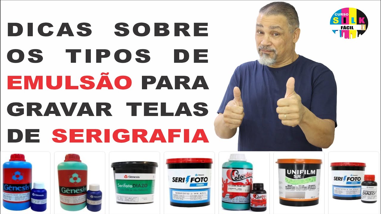Serigrafia e os tipos de emulsão que usamos
