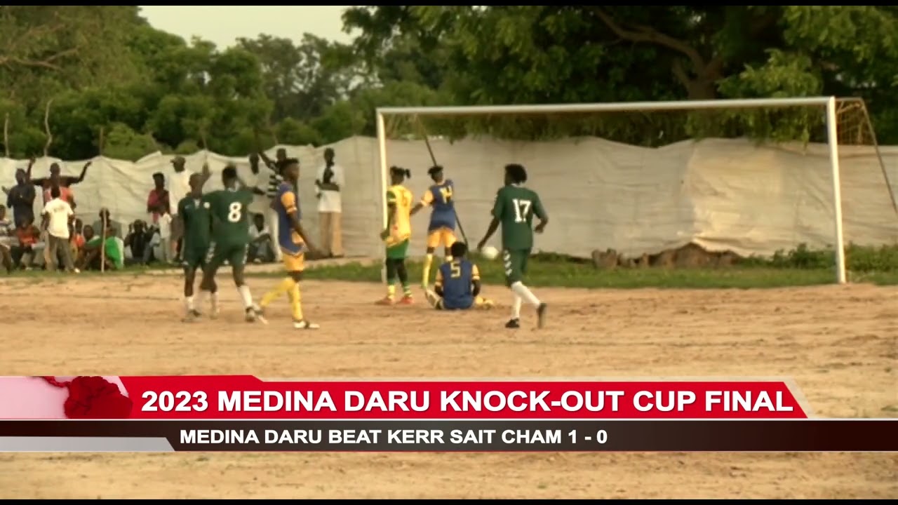 Medina Daru claim the Sering Modou Njie sponsored trophy after a narrow 1-0 win over Kerr Sait Cham