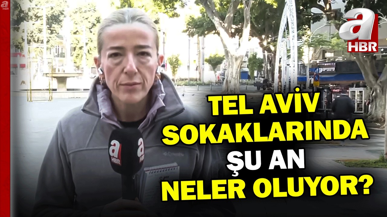 A Haber İran'ın Füze Yağdırdığı İsrail'den Canlı Yayında... Savaşın 4.Gününde Tel Aviv'de Şu An!