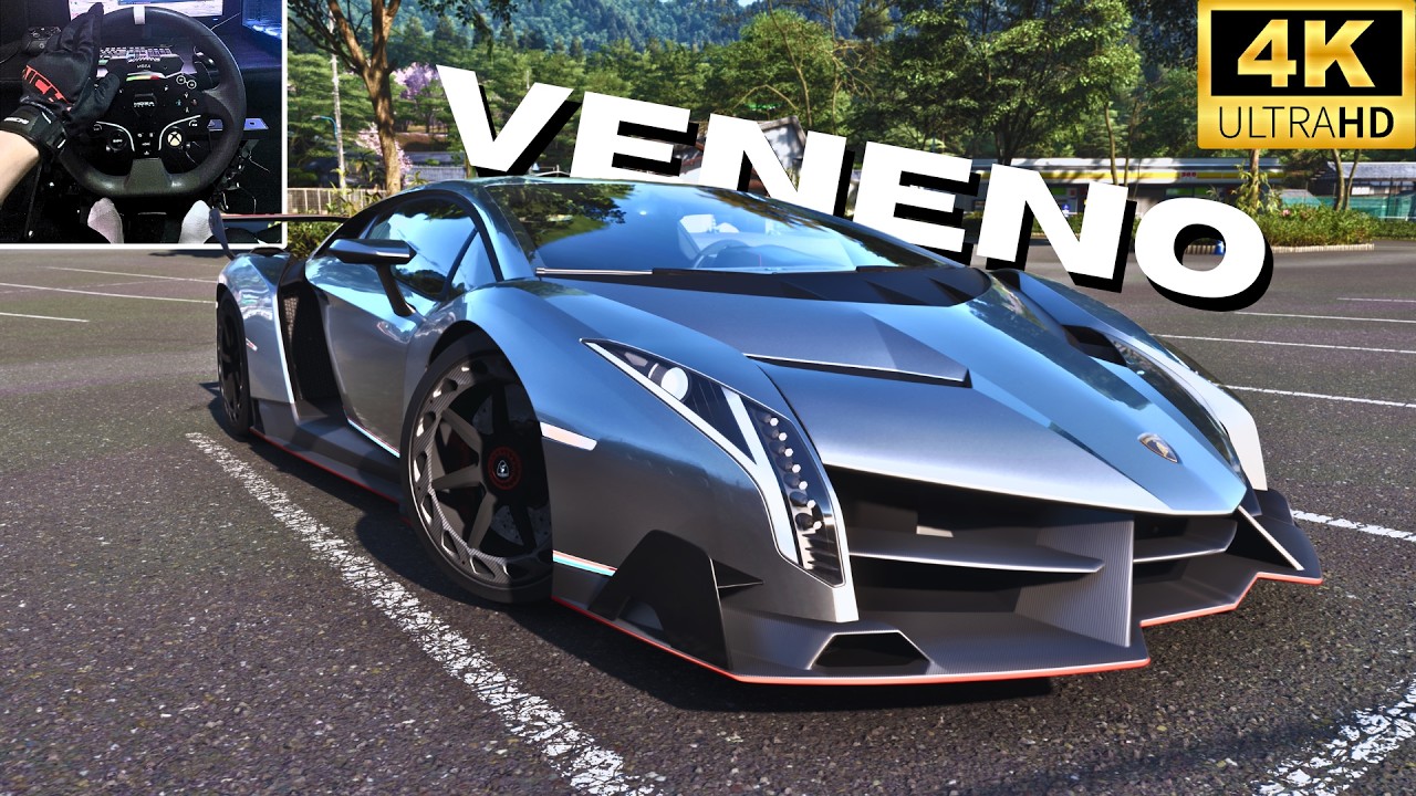 Lamborghini Veneno Highway ASMR - Forza Horizon 6 | Steering Wheel Gameplay