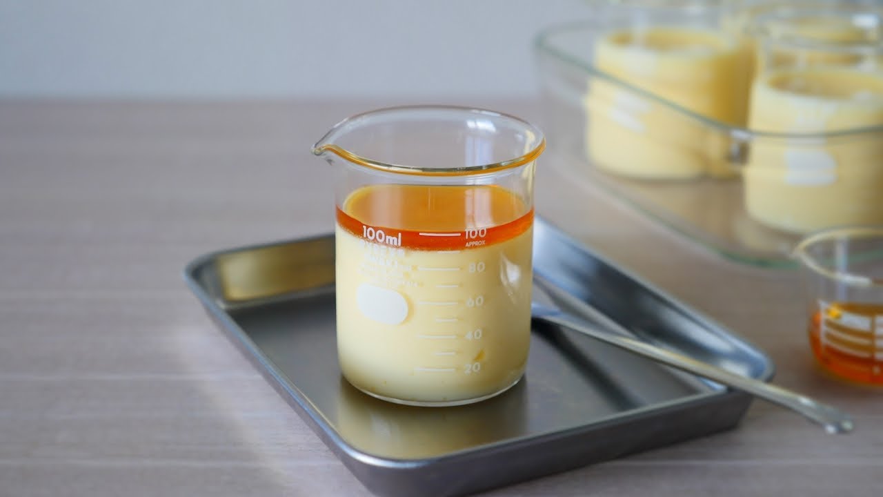 Beaker Custard Pudding 余熱でなめらかビーカープリン