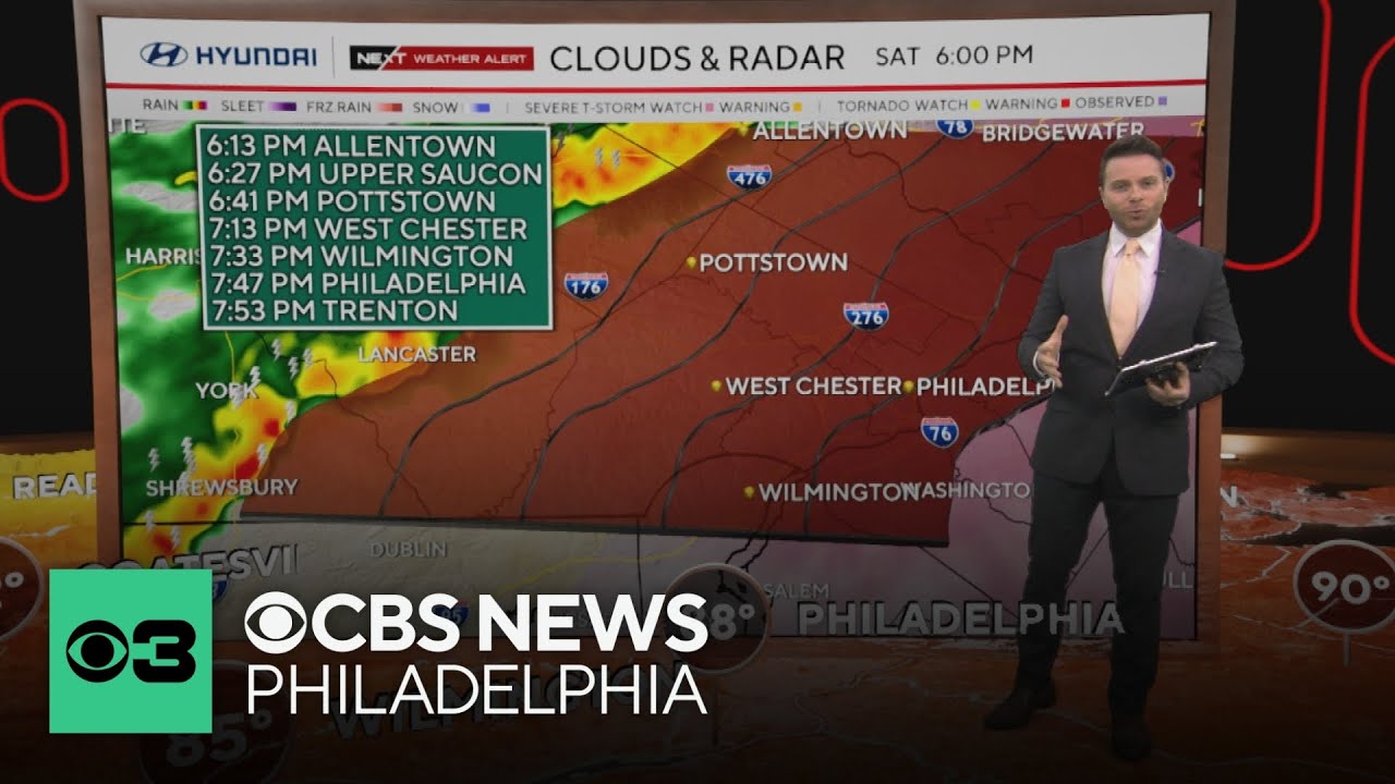 Quick-moving storms approaching the Philly area | NEXT Weather Alert