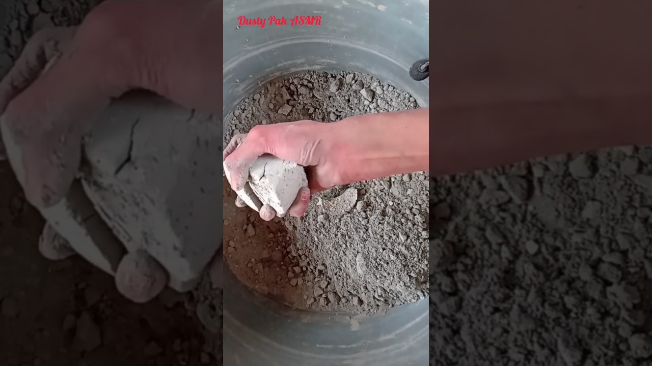 damp grey 🩶 dirt |gachi clay crumbling |@dustypakASMR #asmrcrumbling