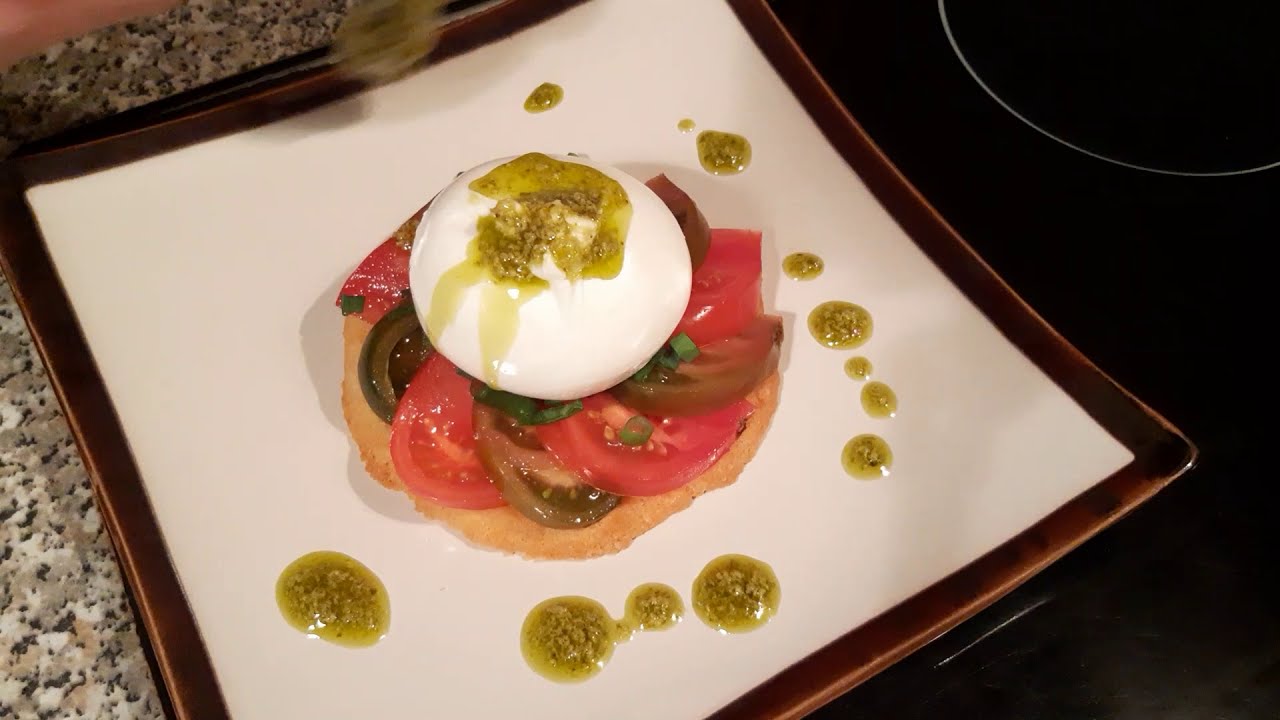 Comment faire un sablé de parmesan et son duo de tomates et burrata?