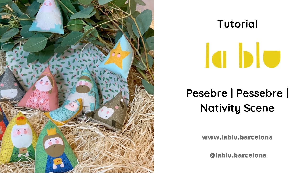 Tutorial paso a paso para coser el panel de cortar y coser del PESEBRE DE NAVIDAD de LA BLU