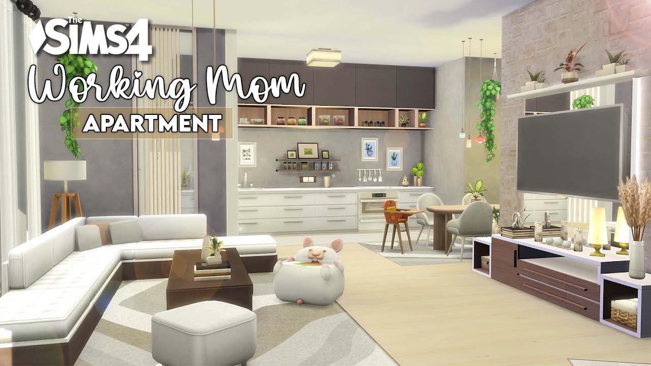 Working Mom Apartment with Kid & Toddler 🧸🍼 | No CC | Artworks | Stop Motion | Sims 4 Video
