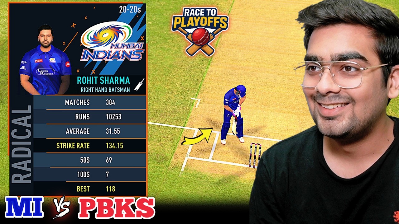 Top 2 R.Sharma 100(64)* MI Vs PBKS IPL 2025 RC24 (Expert Mode)