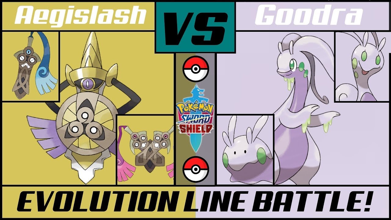 Kalos Evolution Line Battle: AEGISLASH vs GOODRA (Pokémon Sword/Shield)
