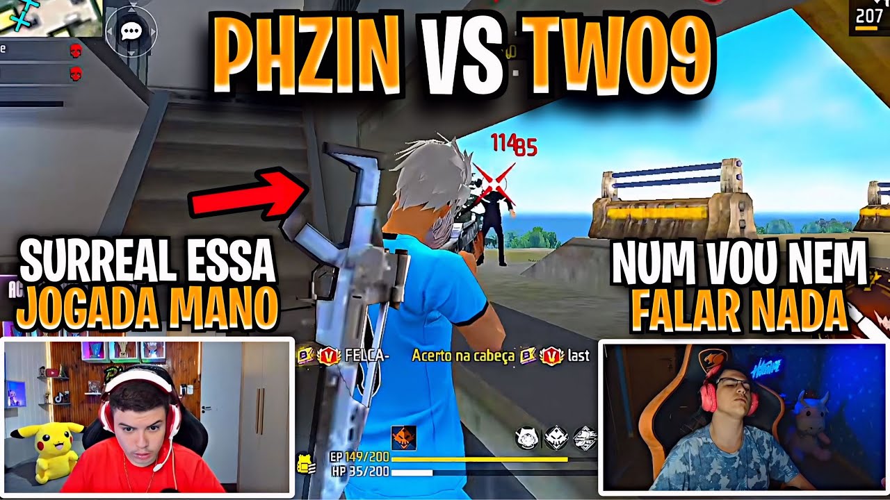 PHZIN FEZ UMA JOGADA DE HACKER NESSE 3X3 APOSTADO vs TWO9, MANDELA E XAUAN!! MD3 FREE FIRE! Edit