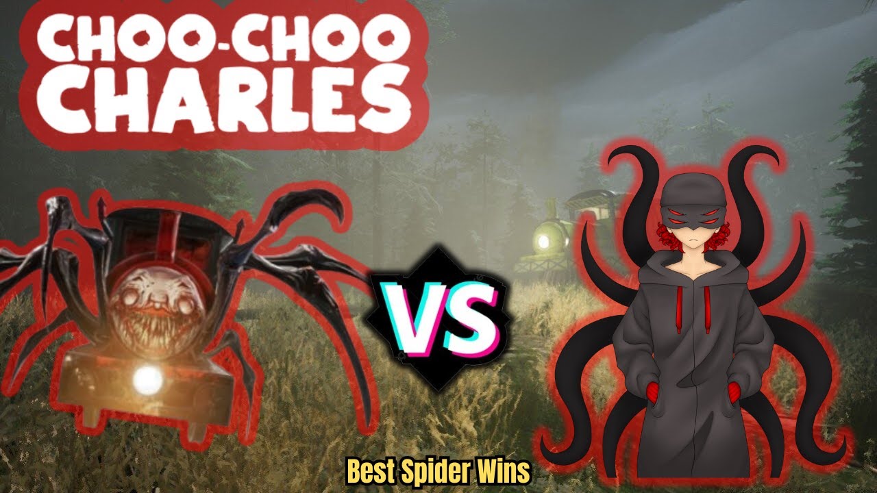 A spider train vs The spider king (Choo Choo Charles)