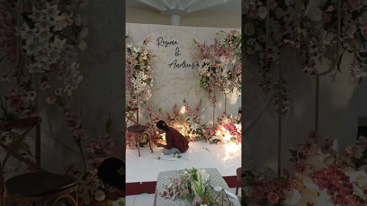 dekor lamaran 3 meter,,kerenn abisss #wedding #dekorasi #viral #fypdong#viralvideo