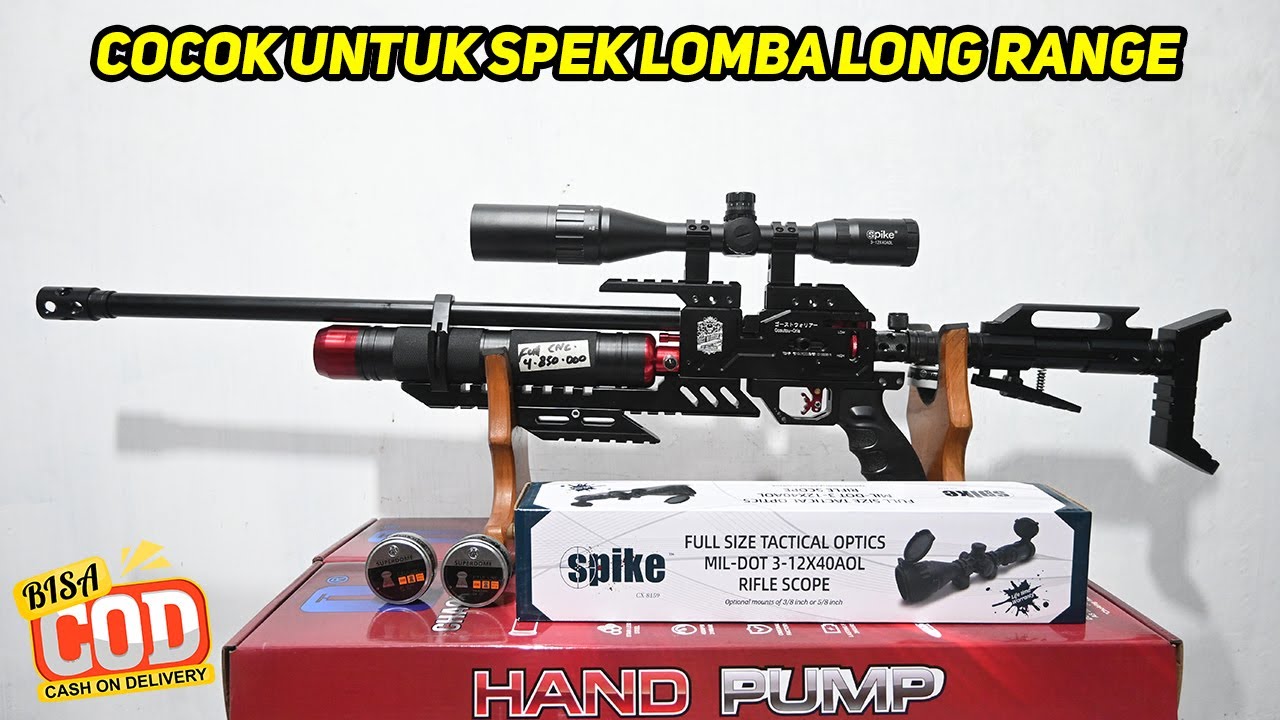 Harga senapan angin PCP BOCAP GHOST WARRIOR 360CC GST lengkap dengan tele spek lomba