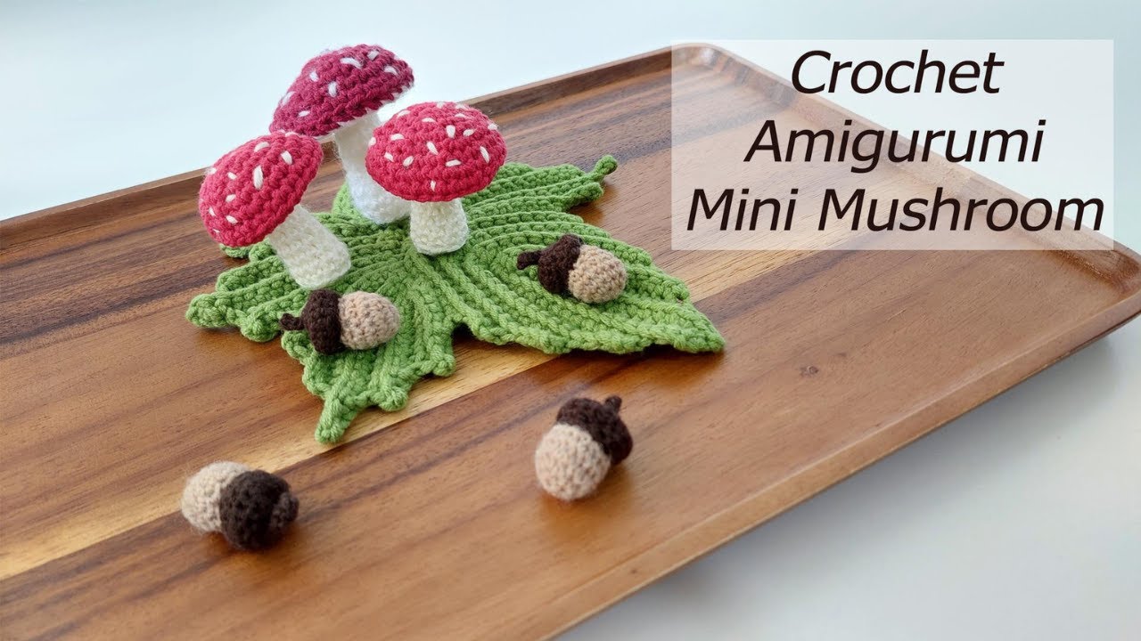 أميغورومي الفطر🍄 من بقايا الخيوط لعمل ديكور الخريف🍂🍃How To Crochet A Little Mushroom